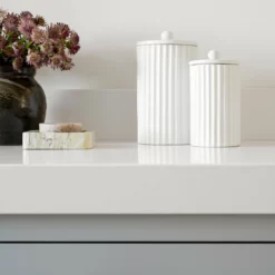 Fluted Lidded Bathroom Canister -US Home Decoration Sales Store Bath Styled 4