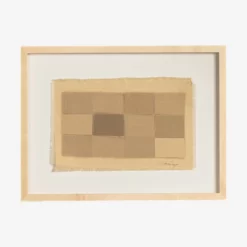 Beige Checkered Print