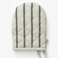 Black Striped Oven Mitt