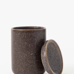 Bloomingville Brom Stoneware Canister -US Home Decoration Sales Store BromStonewareCanister MKTN1110 BWN OS D1 T