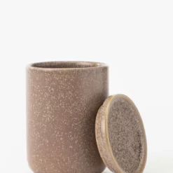 Bloomingville Brom Stoneware Canister -US Home Decoration Sales Store BromStonewareCanister MKTN1110 TAN OS D1 T