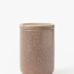 Bloomingville Brom Stoneware Canister -US Home Decoration Sales Store BromStonewareCanister MKTN1110 TAN OS MAIN T