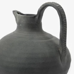 Charcoal Terracotta Jug -US Home Decoration Sales Store CharcoalTerracottaJug MDCR2491 CHR OS D1