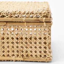 Cielo Cane Boxes (Set Of 2) -US Home Decoration Sales Store CieloCaneBoxes Setof2 MDCR2315 NAT S2 D2