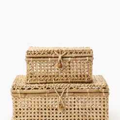Cielo Cane Boxes (Set Of 2)