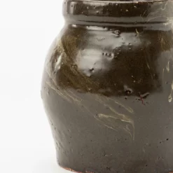 Dark Glazed Ceramic Vase -US Home Decoration Sales Store DarkGlazedCeramicVase MDCR2139 DBW OS D1