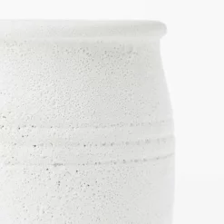 Distressed Chalk Glaze Crock -US Home Decoration Sales Store DistressedChalkGlazeCrock MKTN0524 WHT OS D1