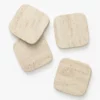 Egan Stone Coasters (Set Of 4) -US Home Decoration Sales Store EganStoneCoasters Setof4 MKTN1016 TAN S4 MAIN