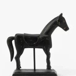 Equestrian Pedestal Object -US Home Decoration Sales Store EquestrianPedestalObject MDCR2806 BLK OS D1 T