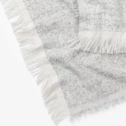 Esma Gray Fringed Throw -US Home Decoration Sales Store EsmaGrayFringedThrow MBED0249 GRY 50x70 D2 T