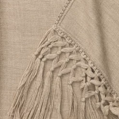 Fringed Alpaca Throw -US Home Decoration Sales Store FringedAlpacaThrow MDCR1044 BGE OS D1