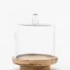 Glass Cloche With Wooden Base