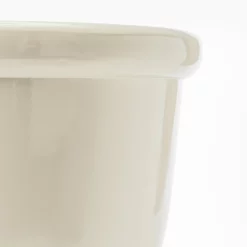 Glossy Cream Garden Pots (Set Of 3) -US Home Decoration Sales Store GlossyCreamGardenPots MDCR1804 CRM SET3 D1