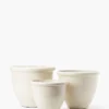 Glossy Cream Garden Pots (Set Of 3) -US Home Decoration Sales Store GlossyCreamGardenPots MDCR1804 CRM SET3 MAIN