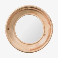 Greta Round Pine Mirror