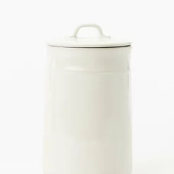 Handled Ceramic Canister 15 Handled Ceramic Canister -US Home Decoration Sales Store HandledCeramicCanister MDCR2149 WHT L