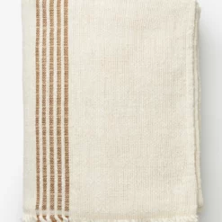 Helena Soft Fringe Camel & Cream Blanket