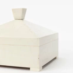 Ivory Lidded Box -US Home Decoration Sales Store IvoryLiddedBox MDCR2774 IVR OS D2 T