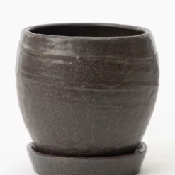 Jaycee Black Pot -US Home Decoration Sales Store JayceeBlackPot MDCR2832 BLK L MAIN T