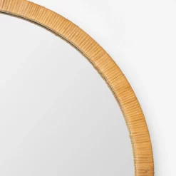 Jovie Woven Circle Mirror -US Home Decoration Sales Store JovieWovenCircleMirror MMIR0223 NAT D1