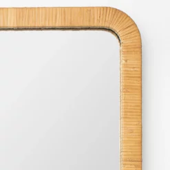 Jovie Woven Rectangle Mirror -US Home Decoration Sales Store JovieWovenRectangleMirror MMIR0224 NAT 30x20 D1