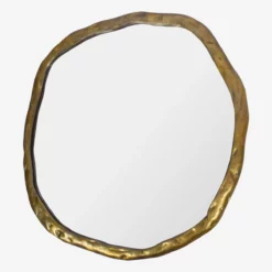 Keira Round Mirror -US Home Decoration Sales Store KeiraRoundMirror MMIR0280 GLD 36 D1