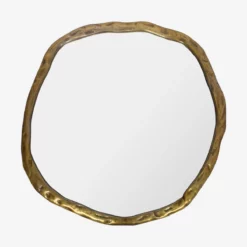 Keira Round Mirror -US Home Decoration Sales Store KeiraRoundMirror MMIR0280 GLD 36 MAIN