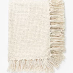 Lorenzo Cream Grid Throw