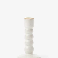 Mae Ceramic Taper Holder -US Home Decoration Sales Store MaeCeramicTaper MDCR2454 WHT L