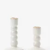 Mae Ceramic Taper Holder -US Home Decoration Sales Store MaeCeramicTaper MDCR2454 WHT MAIN