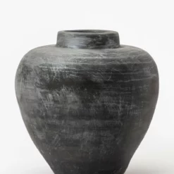 Matte Gray Tapered Jar