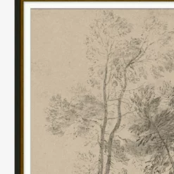 Pastoral Sketch -US Home Decoration Sales Store PastoralSketch MART1183 BLK 26x34 F D1