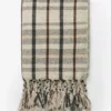 Bloomingville Plaid Tasseled Throw -US Home Decoration Sales Store PlaidTasseledThrow MBED0168 NAT OS MAIN