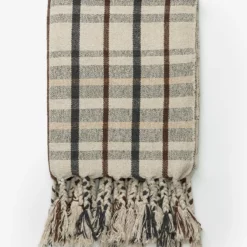 Bloomingville Plaid Tasseled Throw
