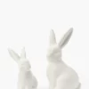 Porcelain Bunnies (Set Of 2) 2 Porcelain Bunnies (Set Of 2) -US Home Decoration Sales Store PorcelainBunnies Setof2 MDCR2828 WHT S2 MAIN T