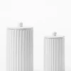 Fluted Lidded Bathroom Canister 2 Fluted Lidded Bathroom Canister -US Home Decoration Sales Store RibbedLiddedBathroomCanister MBTH0268 IVR MAIN