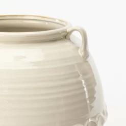 Rounded White Vase -US Home Decoration Sales Store RoundedWhiteVase 1