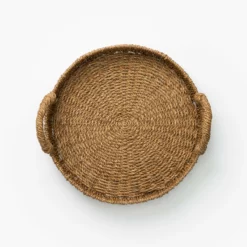 Natural Handled Tray -US Home Decoration Sales Store Seagrass RattanHandledTray MDCR2286 NAT S