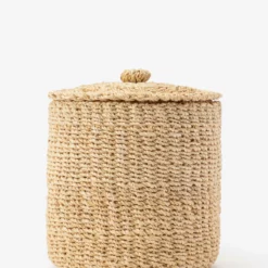 Thalia Woven Canister -US Home Decoration Sales Store ThaliaWovenCanister MBTH0319 NAT L MAIN