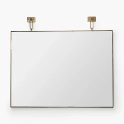 Trenton Wall Mirror -US Home Decoration Sales Store TrentonWallMirror MMIR0174 BRS 48x32 MAIN