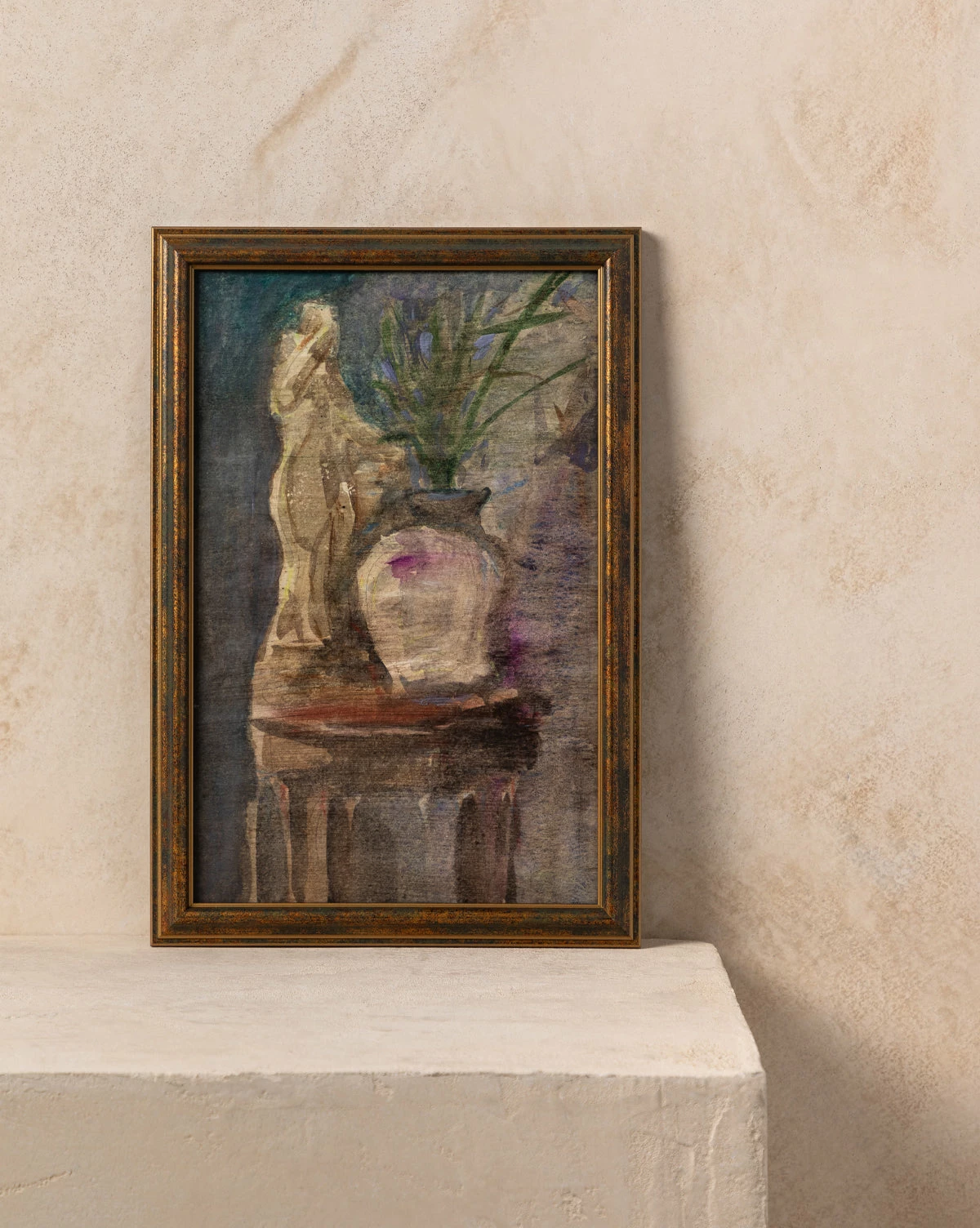 Vintage Watercolor Still Life