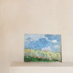 Vintage Windy Field Painting