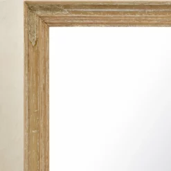 Vintage Wooden Inset Mirror -US Home Decoration Sales Store VintageWoodenInsetMirror MMIR0261 NAT 28x31 D1