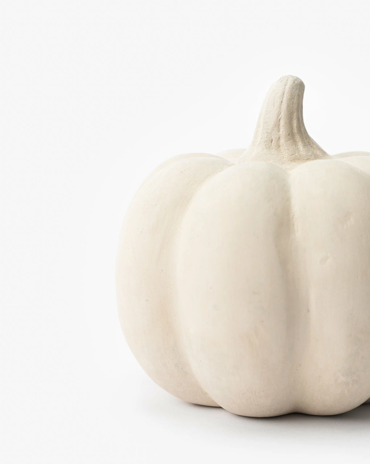 White Paper Mache Pumpkin 4 White Paper Mache Pumpkin - Image 2