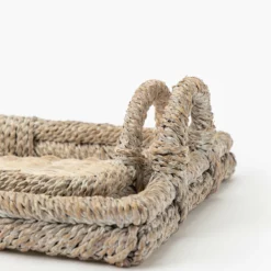 Whitewashed Handled Tray -US Home Decoration Sales Store WhitewashedHandledTray MDCR2287 GRY D2