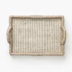 Whitewashed Handled Tray -US Home Decoration Sales Store WhitewashedHandledTray MDCR2287 GRY L